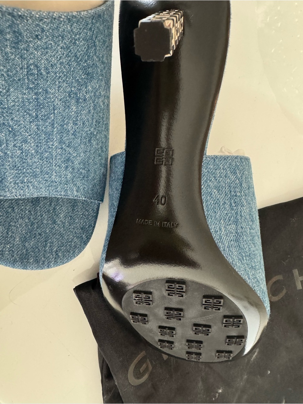 Givenchy Denim Slide Sandals - G Cube mules w: dust bag… - Picture 7 of 7